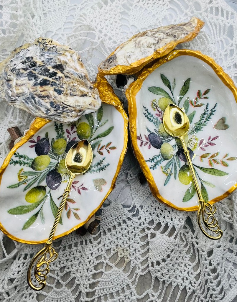 Poivre & Sel Olive – Ensemble 4 pièces avec cuillères dorées